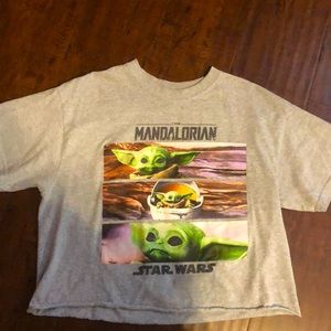 This is from JC pennys,gray crop top, size medium